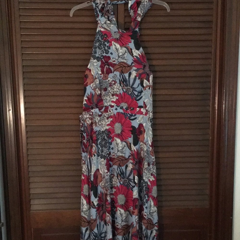 LuLu’s tie halter neck maxi dress